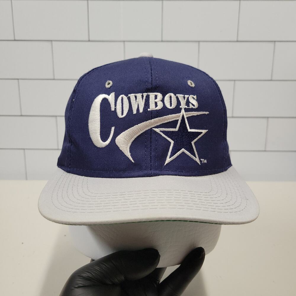 Vintage Dallas Cowboys Team NFL Snapback Hat Blue Gray Drew Pearson 90s